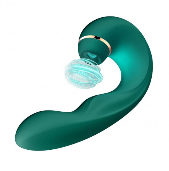 Mengqi - Sucking Pulsating Clitoris Vibrator (Chargeable - Green)
